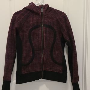 Pink and Black Lululemon Scuba Hoodie